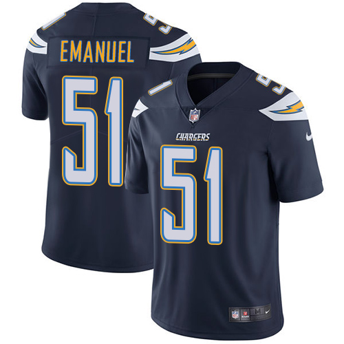 2019 men Los Angeles Chargers #51 Emanuel blue Nike Vapor Untouchable Limited NFL Jersey